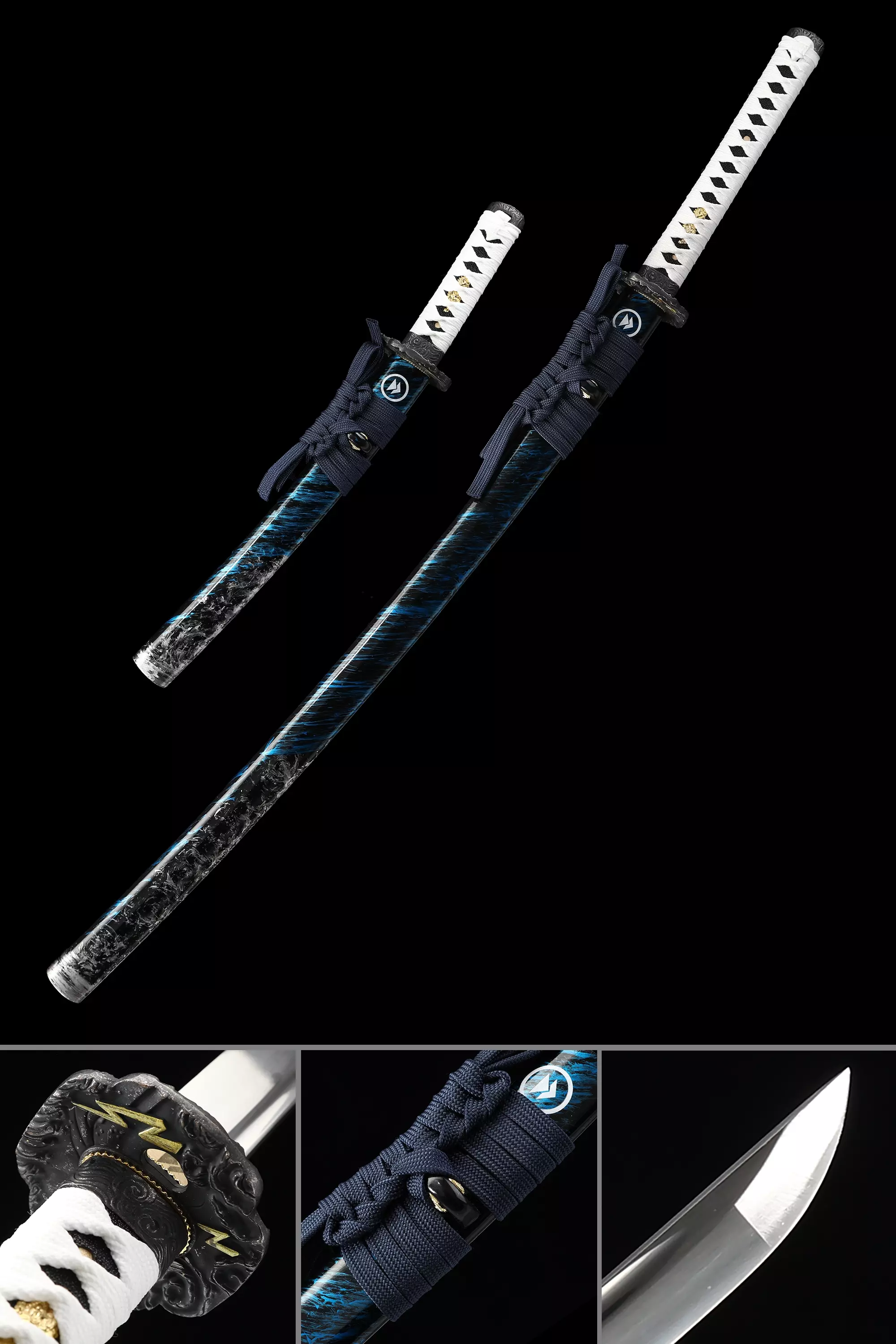 Handmade Ghost Of Tsushima Katana Sword Katana And Tanto Sword Set - Image 1