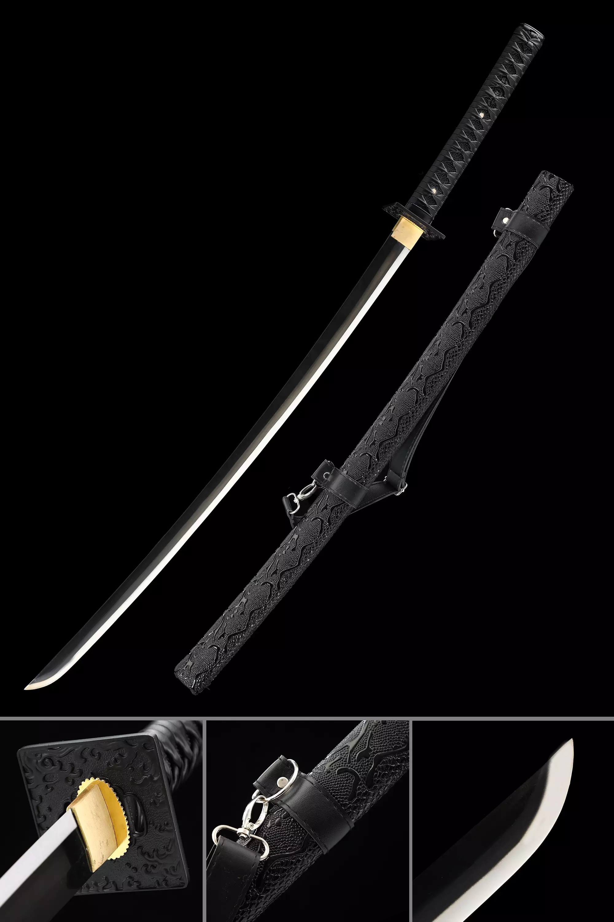 Handmade Japanese Katana Sword With Black Strap - Image 1