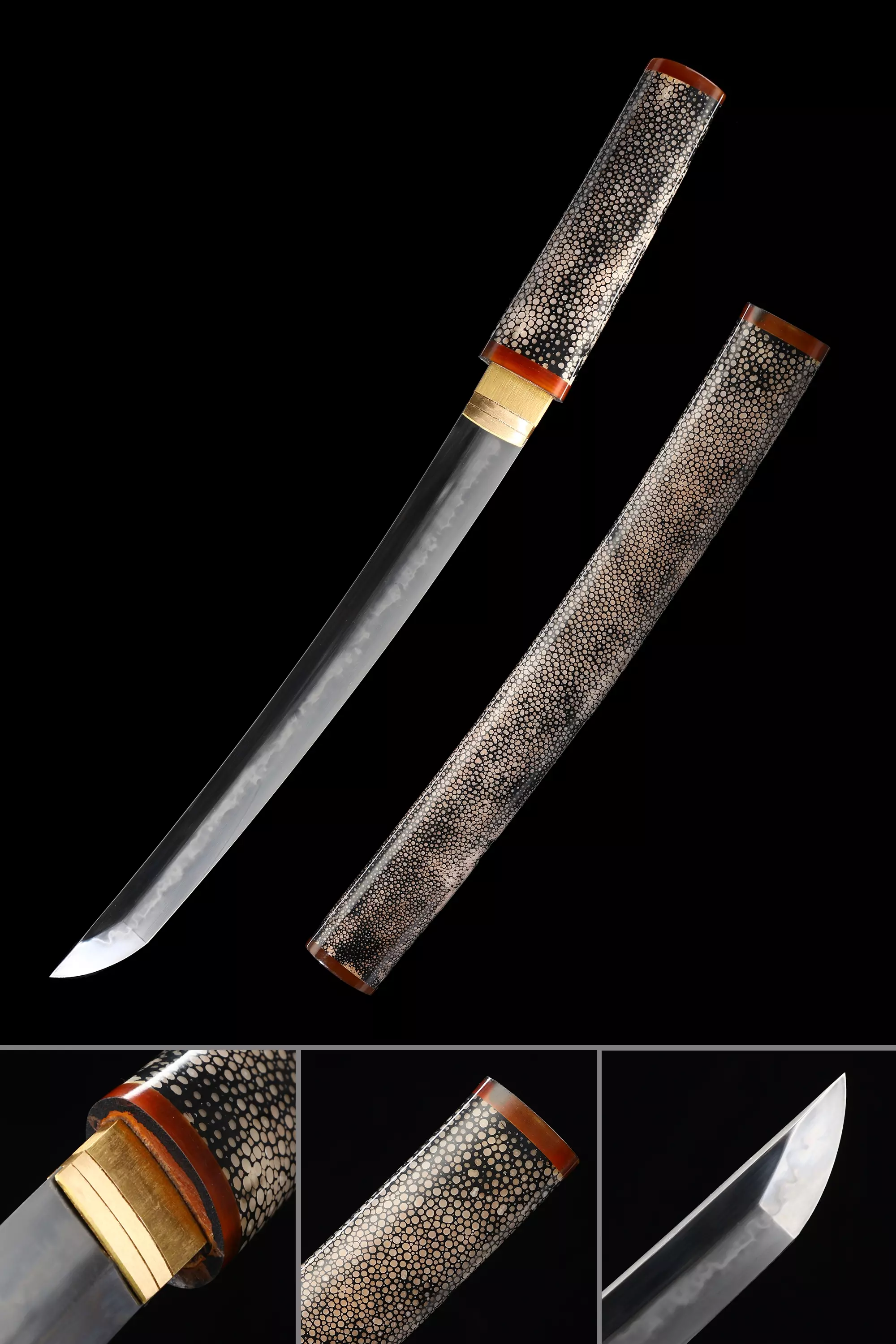 High-performance Japanese Shirasaya Tanto Sword T10 Carbon Steel - Image 1